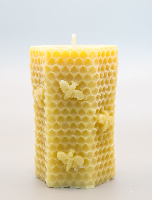 Beeswax Candle-Hexagon Comb